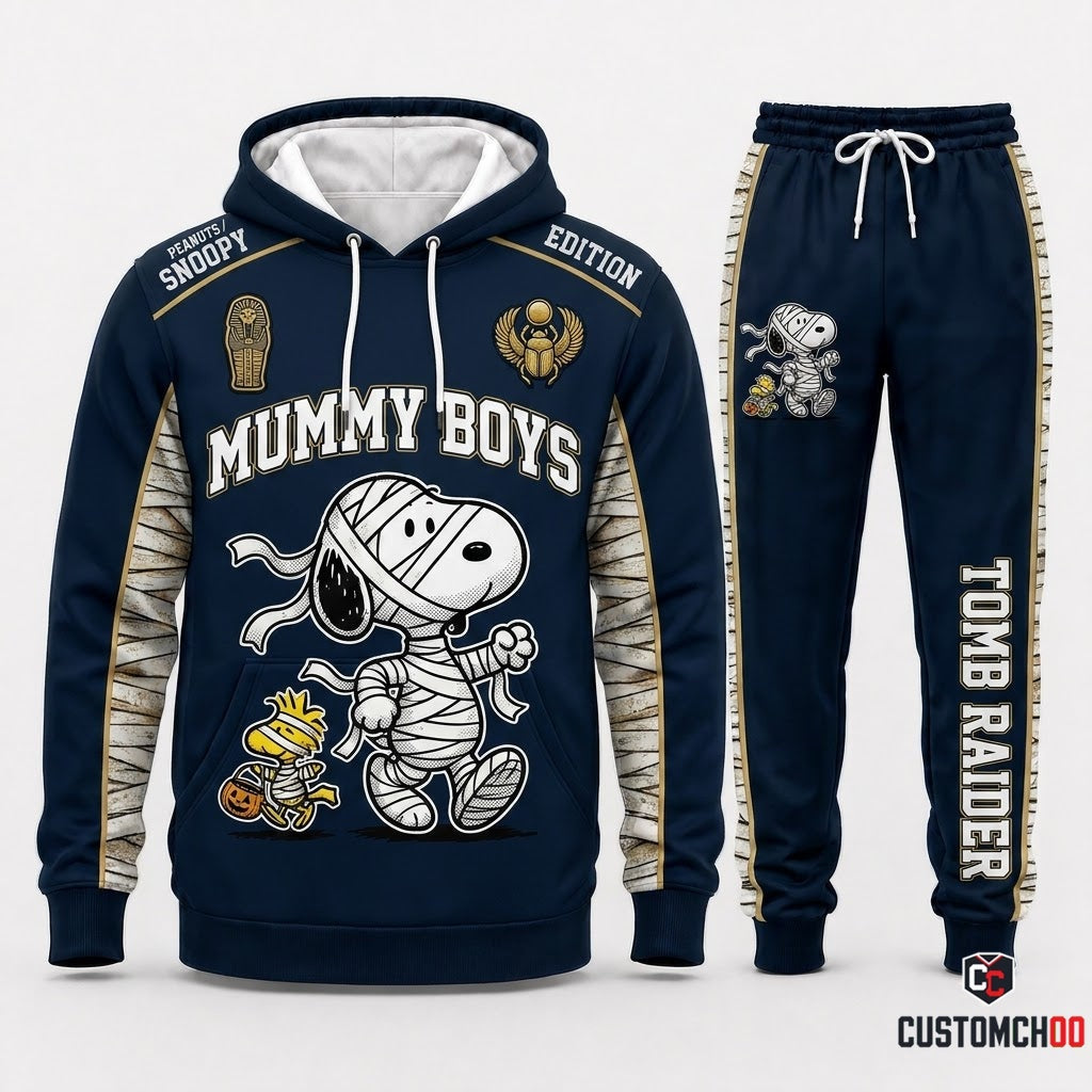 Snoopy & Woodstock Mummy Halloween Hoodie and Pants Set