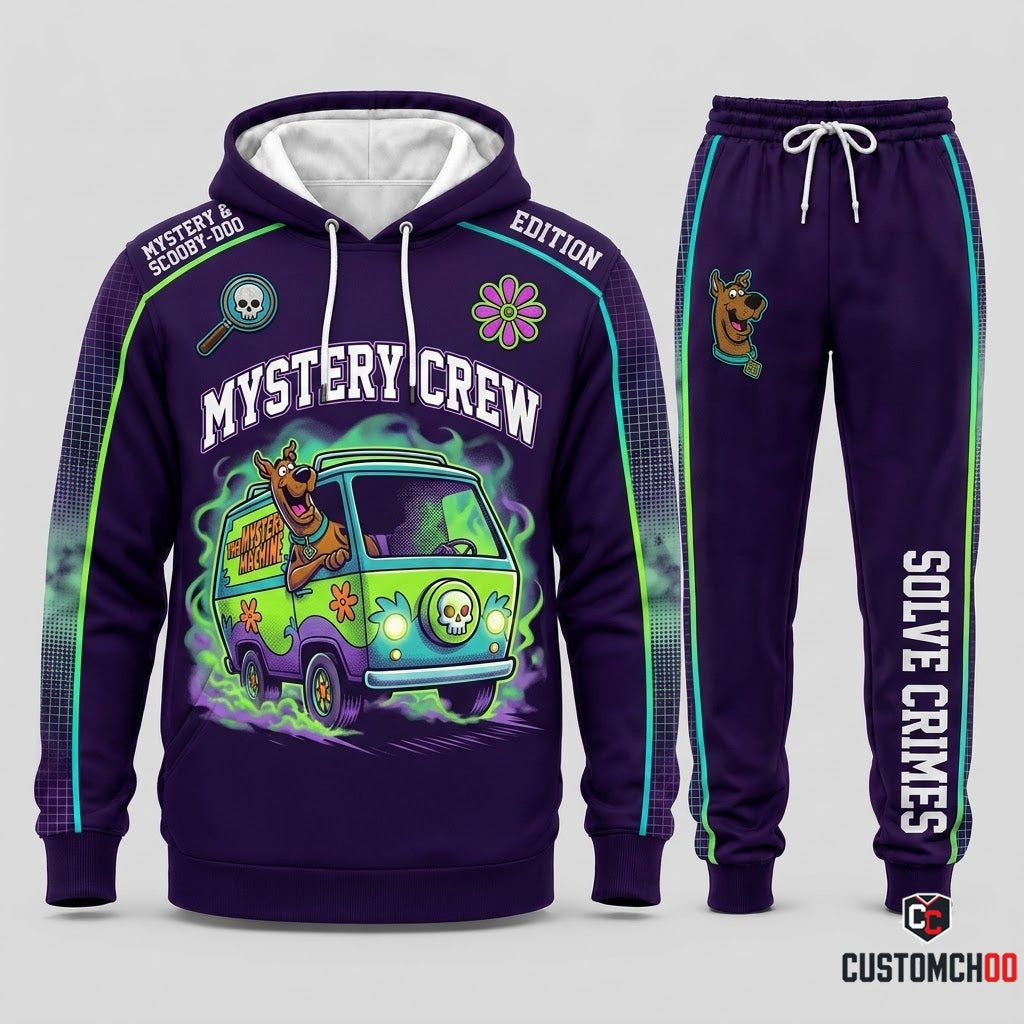 Haunted Mystery Machine Halloween Hoodie and Pants Set