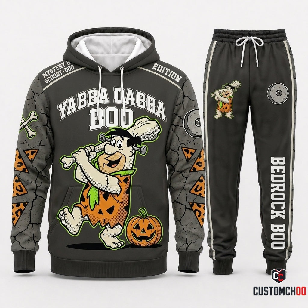 Fred Flintstone Spooky Stone Age Halloween Hoodie and Pants Set