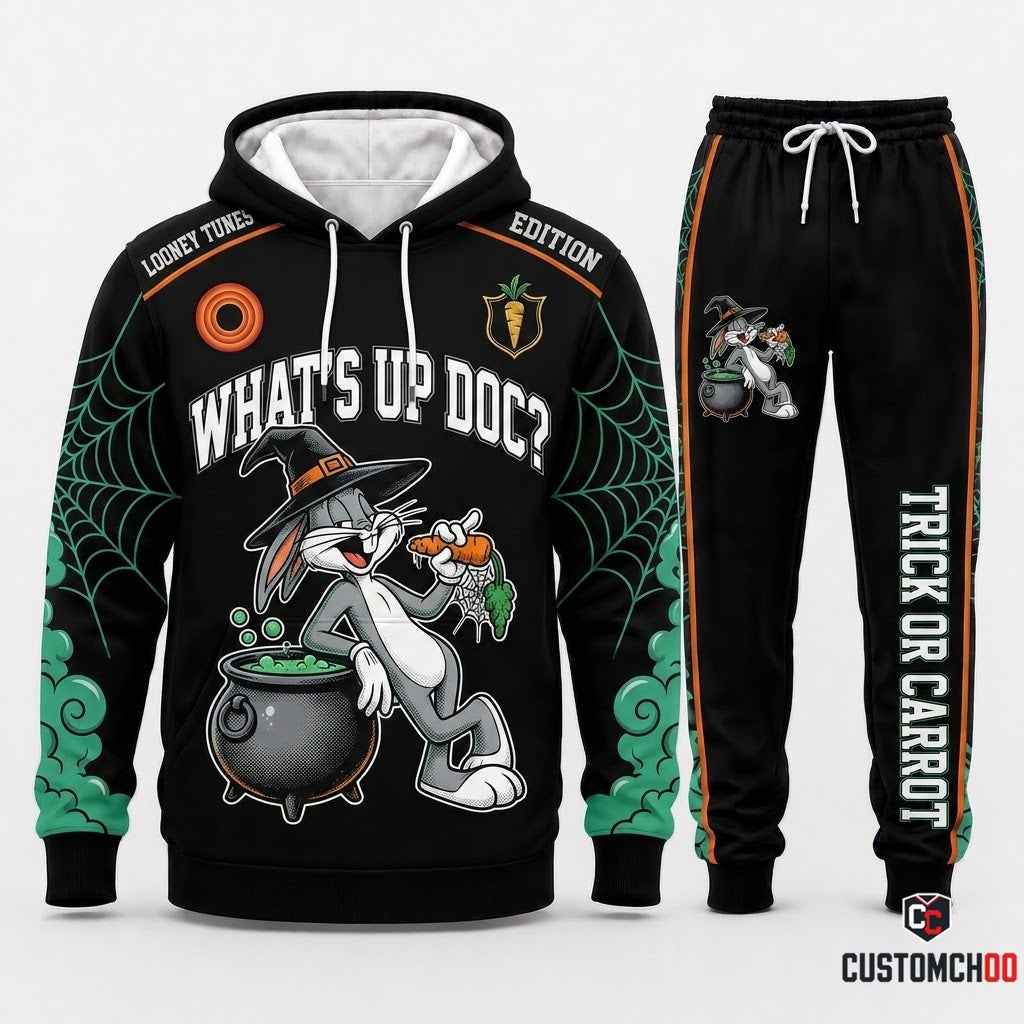 Bugs Bunny Witch Halloween Hoodie and Pants Set