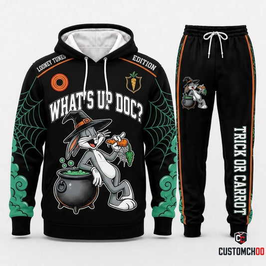 Bugs Bunny Witch Halloween Hoodie and Pants Set