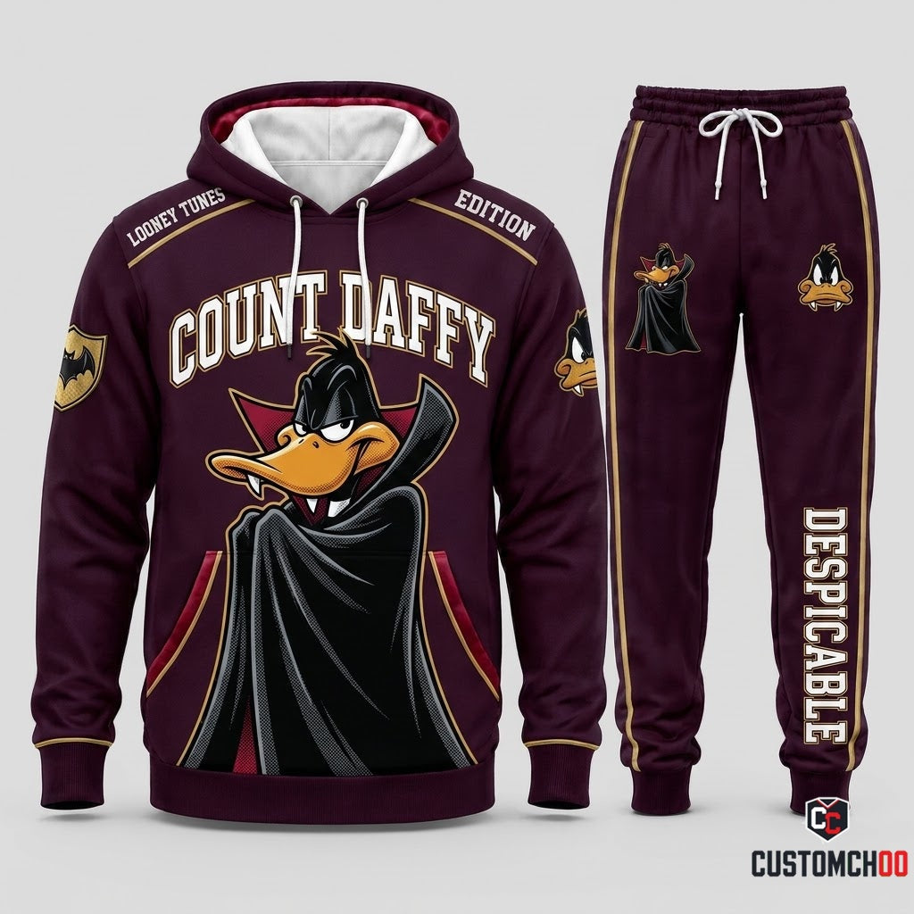 Daffy Duck Vampire Halloween Hoodie and Pants Set