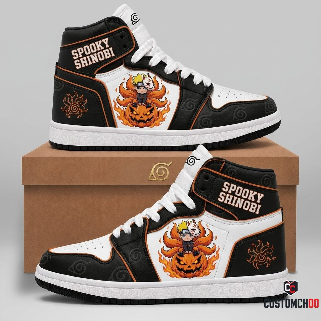 Naruto Kurama Pumpkin Halloween Sneakers
