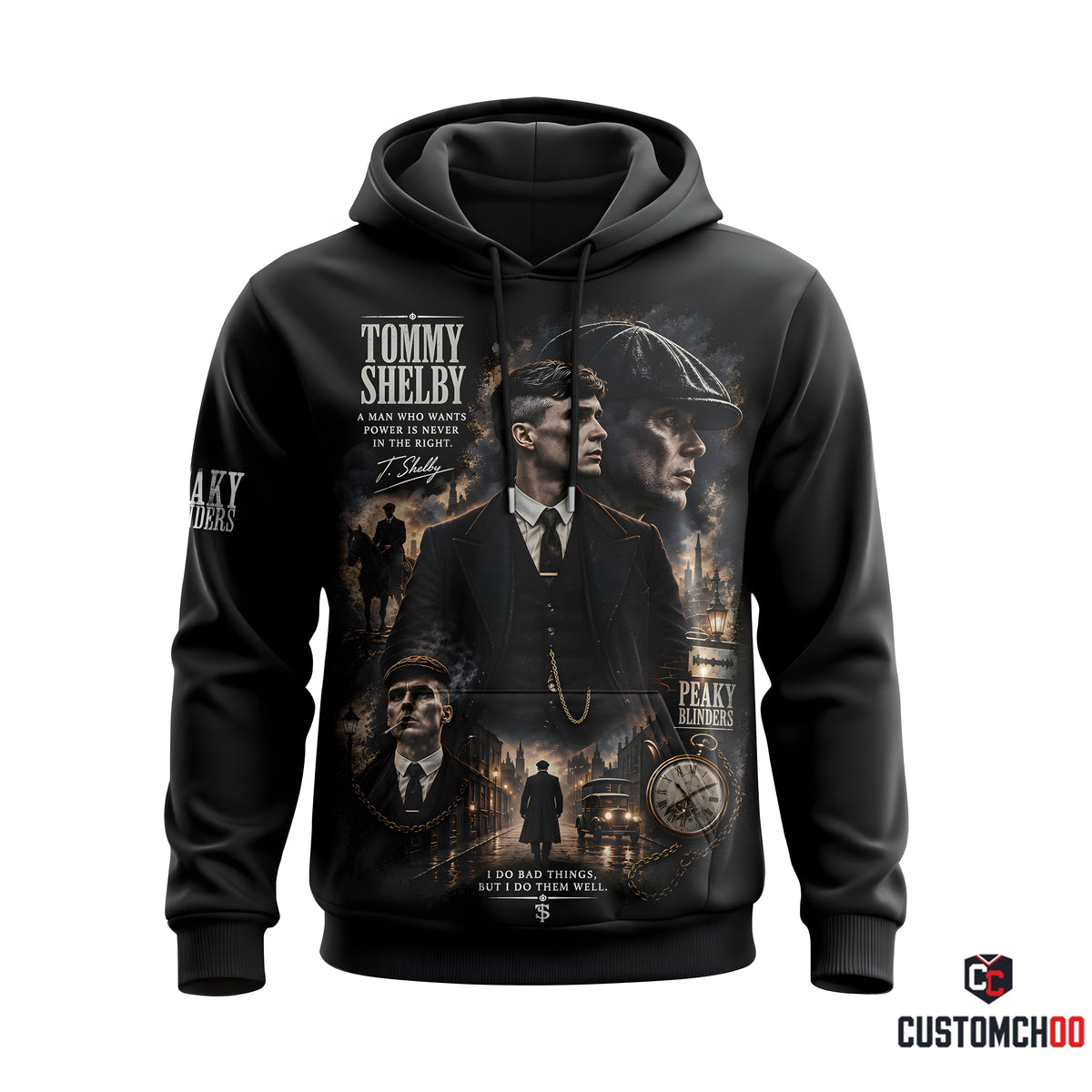 Limited Edition Tommy Shelby Vintage Gangster Graphic Apparel — Hoodie, Zip Hoodie, Sweatshirt & T-Shirt