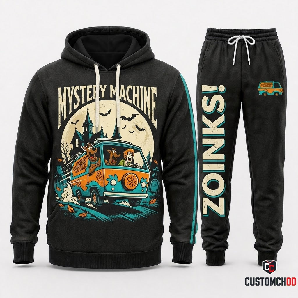MYSTERY MACHINE – Scooby-Doo Mystery Inc Halloween Hoodie & Pants Set – Vintage Cartoon Streetwear