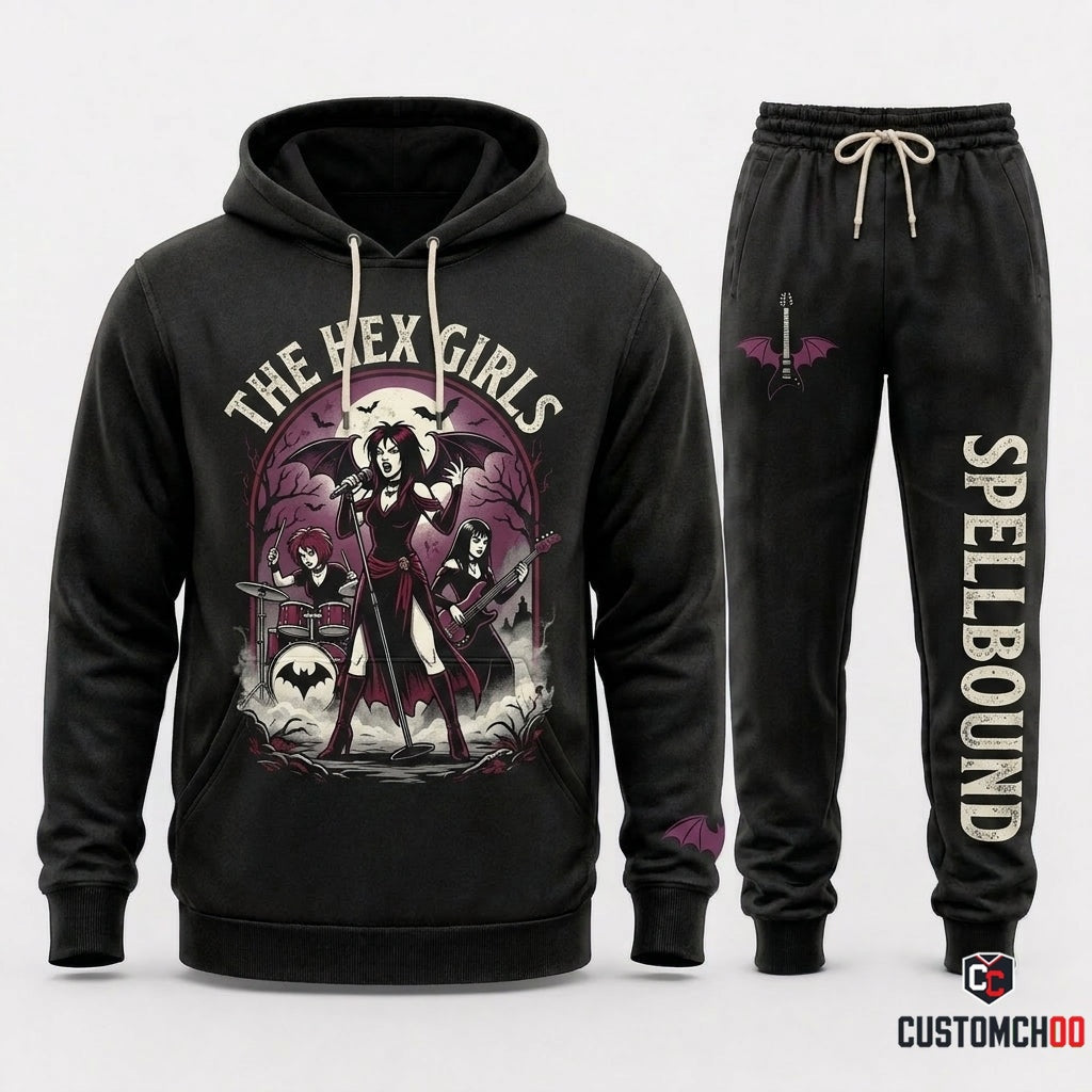 THE HEX GIRLS – Scooby-Doo Mystery Inc Halloween Hoodie & Pants Set – Vintage Cartoon Streetwear