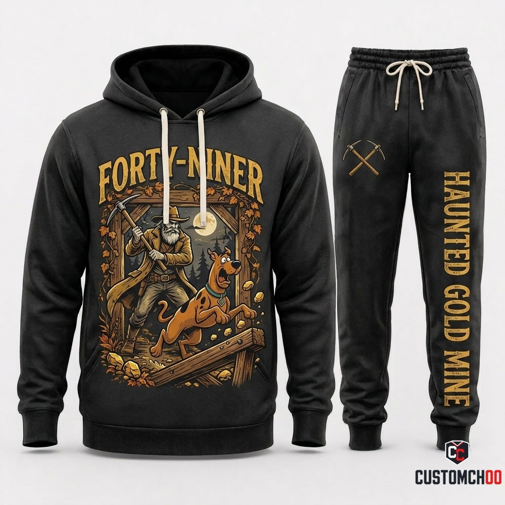 FORTY-NINER – Scooby-Doo Mystery Inc Halloween Hoodie & Pants Set – Vintage Cartoon Streetwear