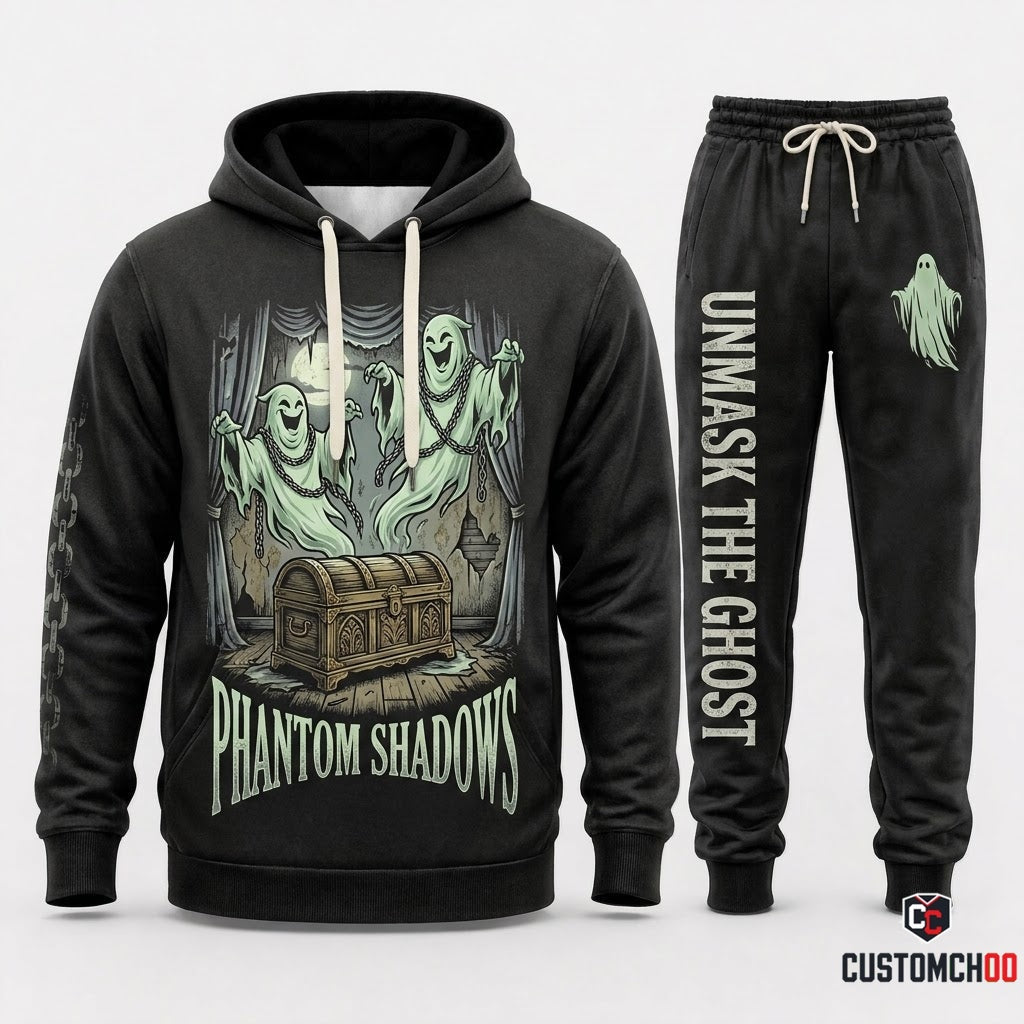 PHANTOM SHADOWS – Scooby-Doo Mystery Inc Halloween Hoodie & Pants Set – Vintage Cartoon Streetwear