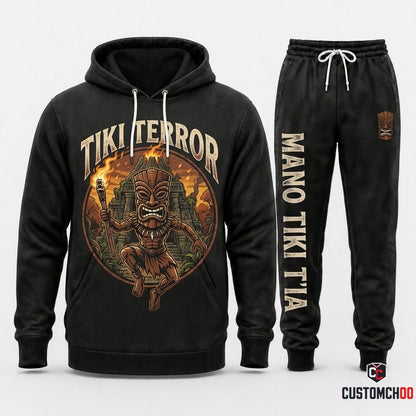 TIKI TERROR – Scooby-Doo Mystery Inc Halloween Hoodie & Pants Set – Vintage Cartoon Streetwear