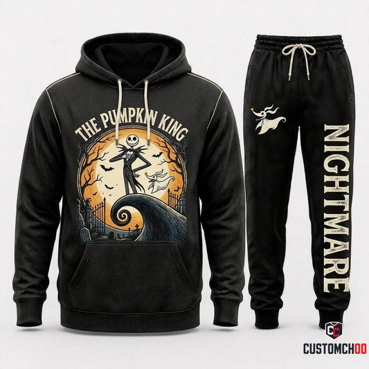 THE PUMPKIN KING - The Nightmare Before Christmas Spooky Hoodie & Pants Set - Vintage Halloween Streetwear