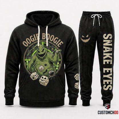 OOGIE BOOGIE - The Nightmare Before Christmas Spooky Hoodie & Pants Set - Vintage Halloween Streetwear
