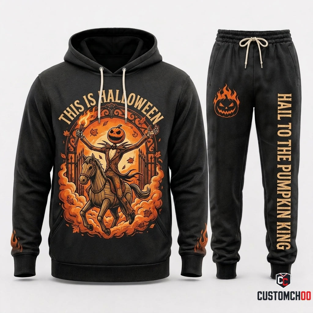 THIS IS HALLOWEEN - The Nightmare Before Christmas Spooky Hoodie & Pants Set - Vintage Halloween Streetwear