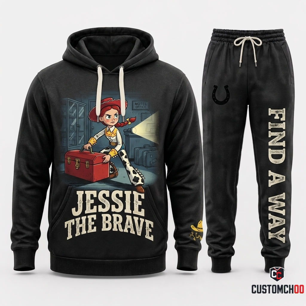 JESSIE THE BRAVE - Toy Story of Terror Spooky Halloween Hoodie & Pants Set - Vintage Cartoon Streetwear