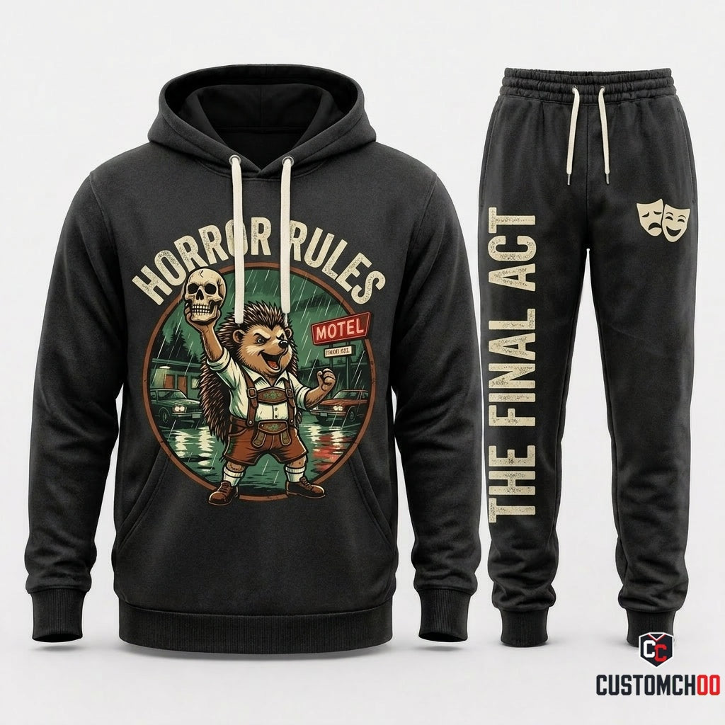 HORROR RULES - Toy Story of Terror Spooky Halloween Hoodie & Pants Set - Vintage Cartoon Streetwear
