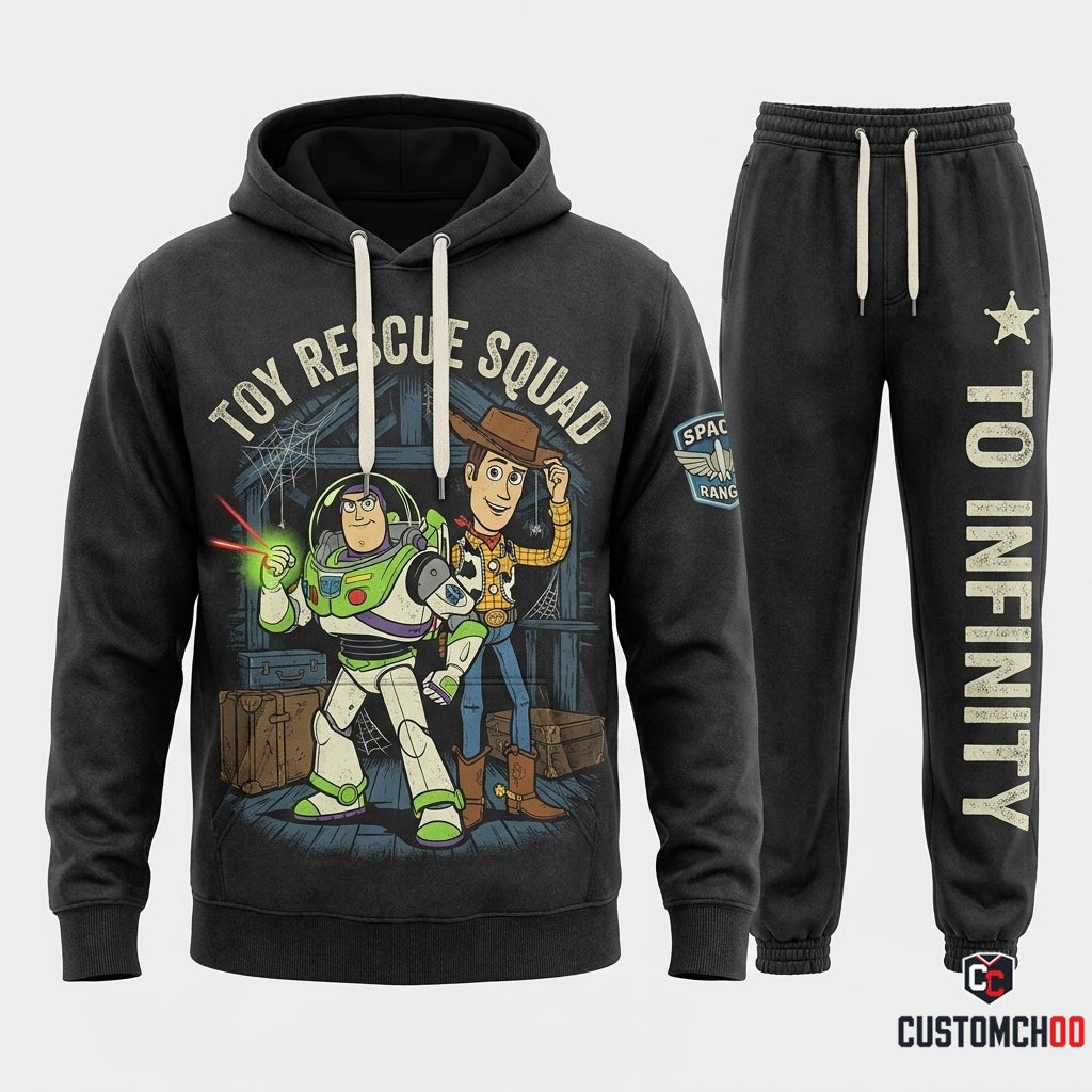 TOY RESCUE SQUAD - Toy Story of Terror Spooky Halloween Hoodie & Pants Set - Vintage Cartoon Streetwear