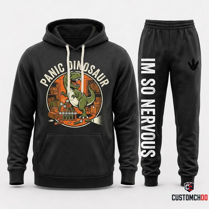 PANIC DINOSAUR - Toy Story of Terror Spooky Halloween Hoodie & Pants Set - Vintage Cartoon Streetwear