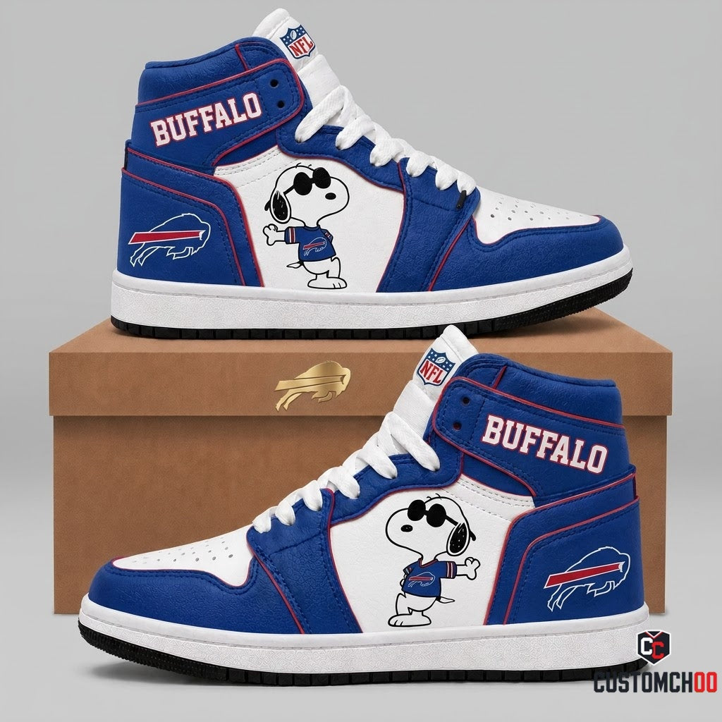 Buffalo Bills - Snoopy NFL 32-Team Fan Sneakers | All 32 Football Teams Available