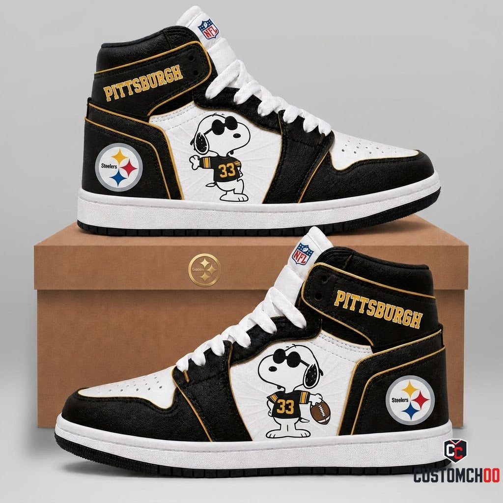 Pittsburgh Steelers - Snoopy NFL 32-Team Fan Sneakers | All 32 Football Teams Available