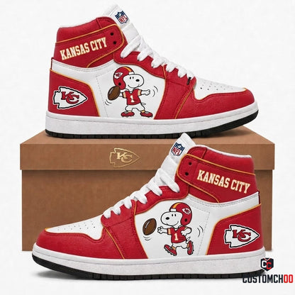 Kansas City Chiefs - Snoopy NFL 32-Team Fan Sneakers | All 32 Football Teams Available
