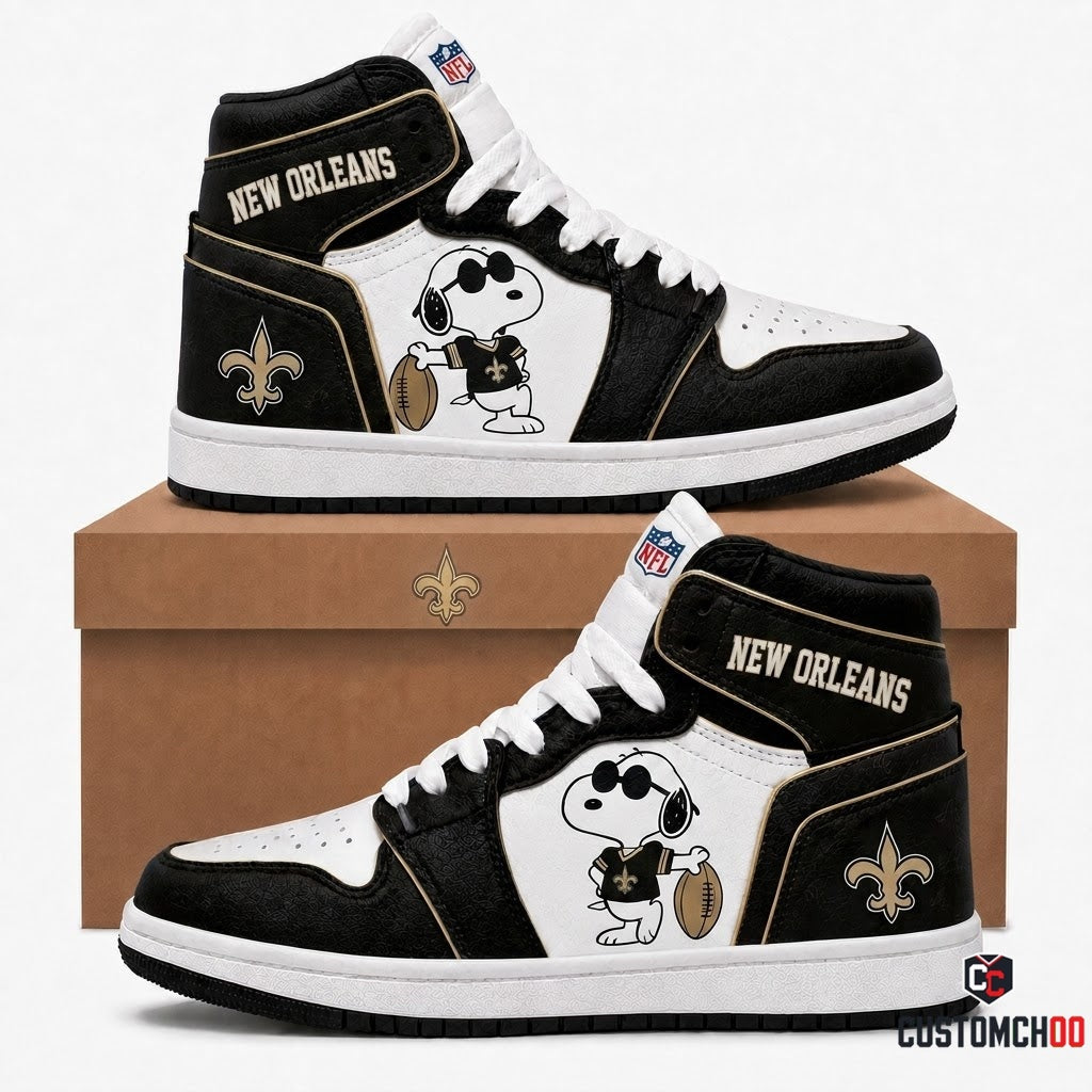 New Orleans Saints - Snoopy NFL 32-Team Fan Sneakers | All 32 Football Teams Available