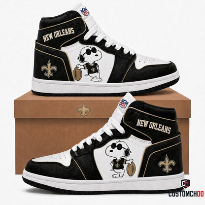 New Orleans Saints - Snoopy NFL 32-Team Fan Sneakers | All 32 Football Teams Available