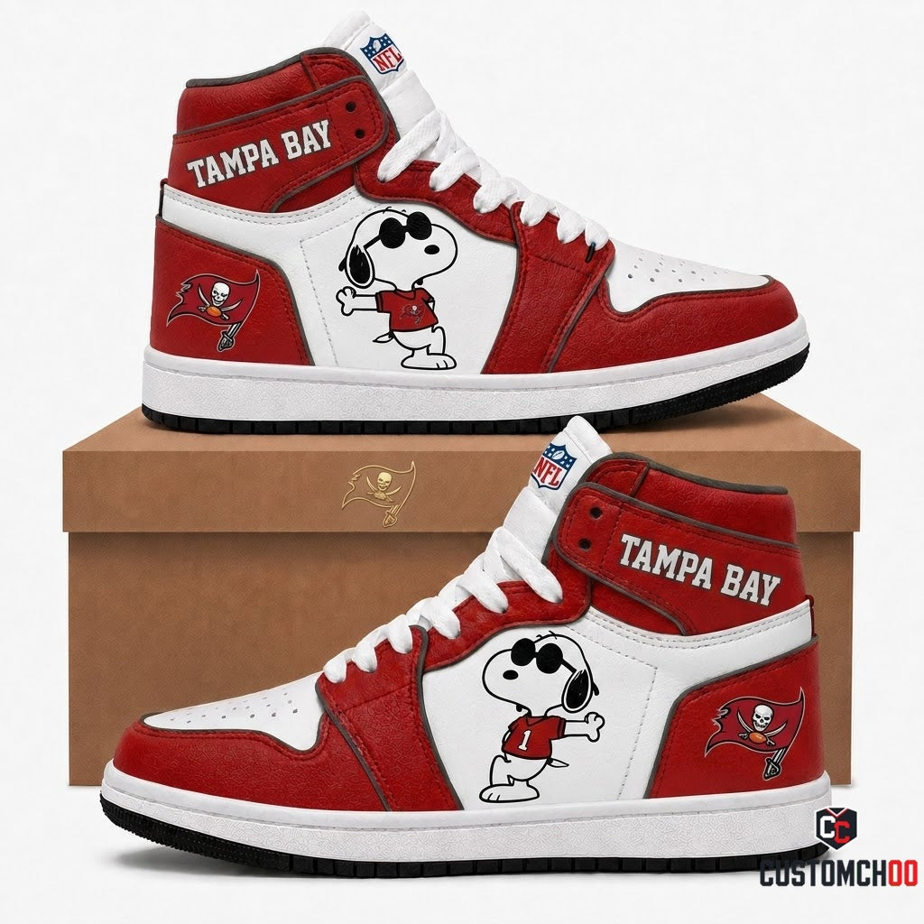 Tampa Bay Buccaneers - Snoopy NFL 32-Team Fan Sneakers | All 32 Football Teams Available