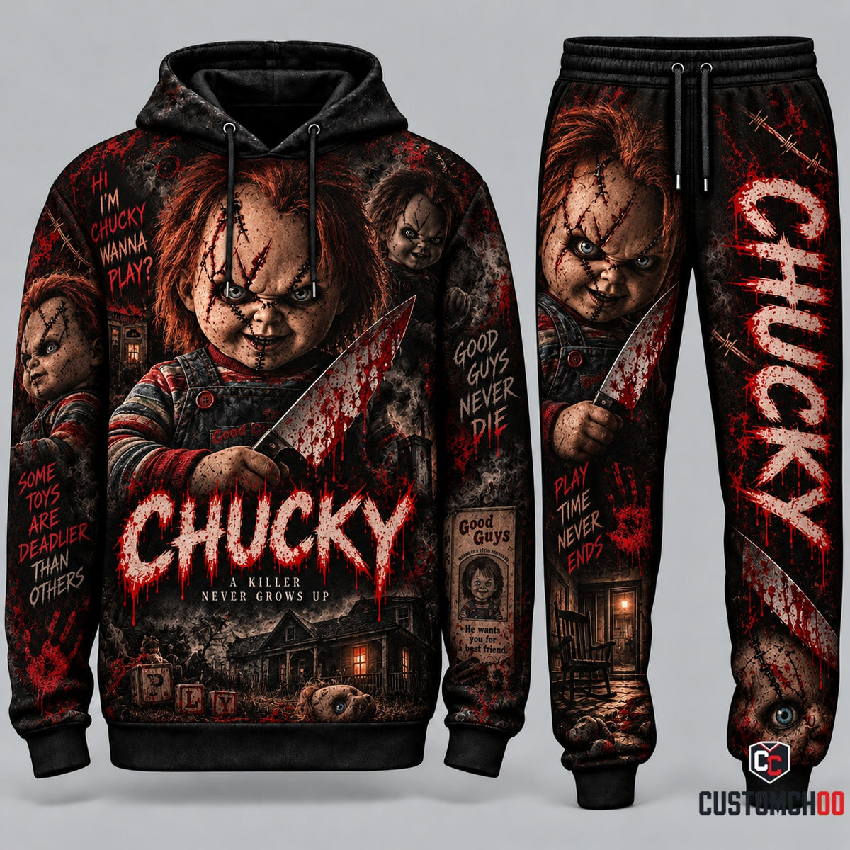 Limited Edition Scary Movie Fan Set — Hoodie & Sweatpants Horror Gift