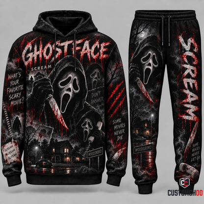 Limited Edition Scary Movie Fan Set — Hoodie & Sweatpants Horror Gift