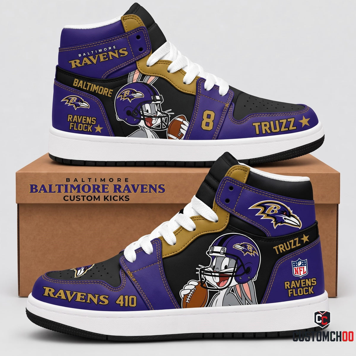 Bug Bunny NFL 32-Team Fan Sneakers | All 32 Football Teams Available