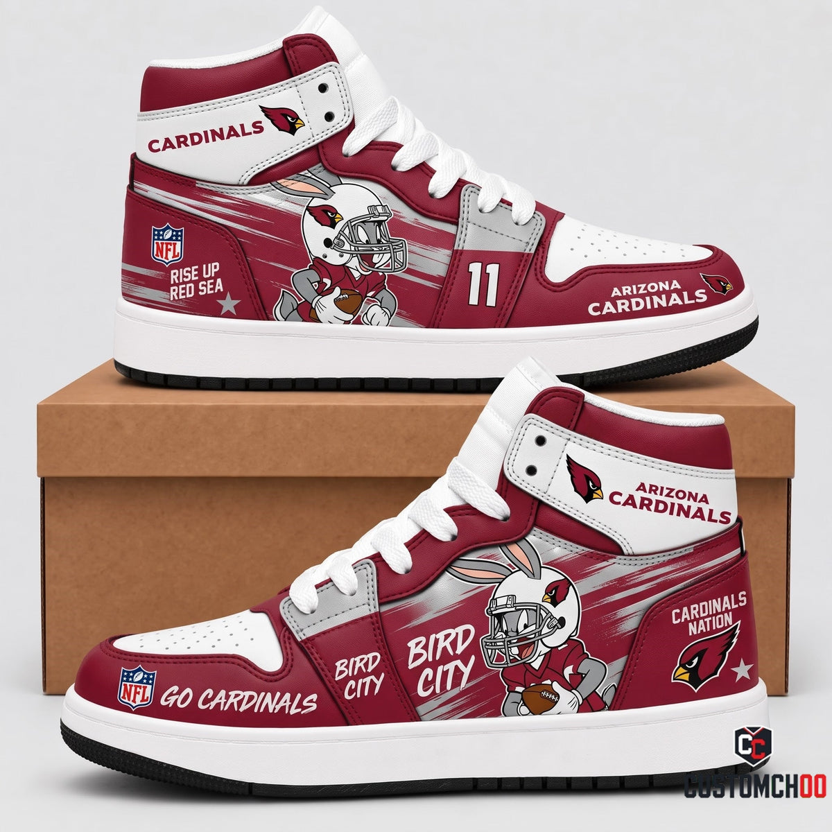 Bug Bunny NFL 32-Team Fan Sneakers | All 32 Football Teams Available