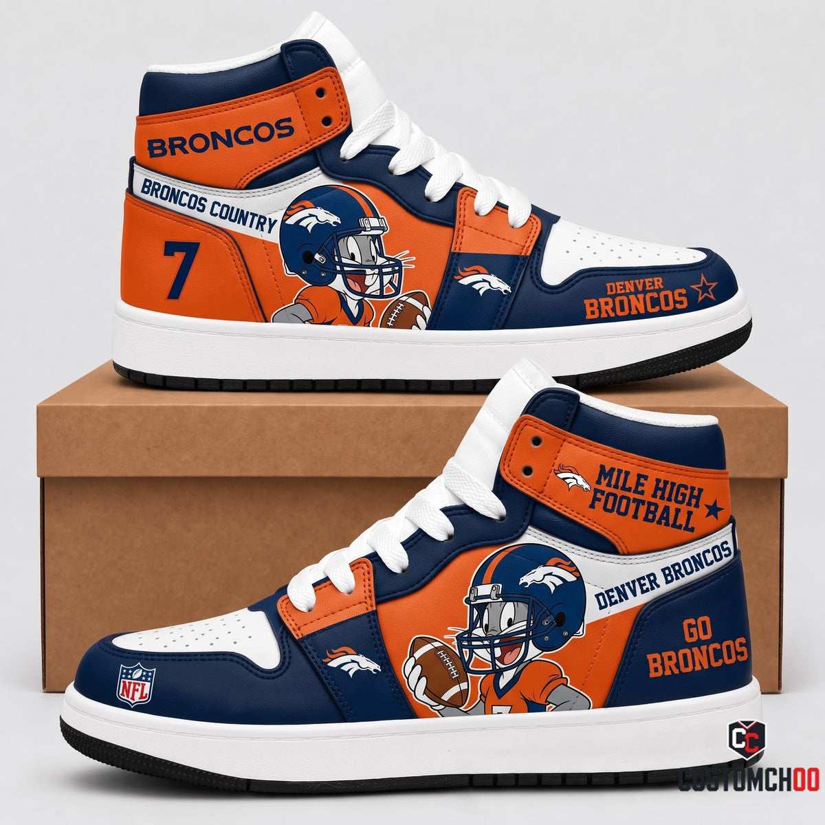 Bug Bunny NFL 32-Team Fan Sneakers | All 32 Football Teams Available