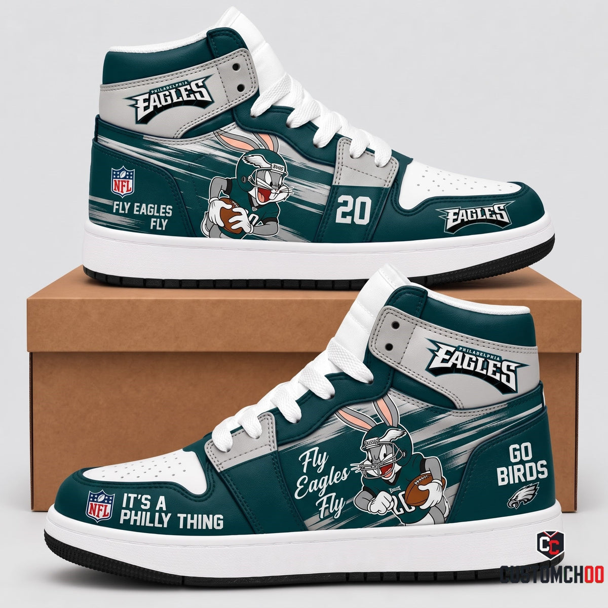 Bug Bunny NFL 32-Team Fan Sneakers | All 32 Football Teams Available
