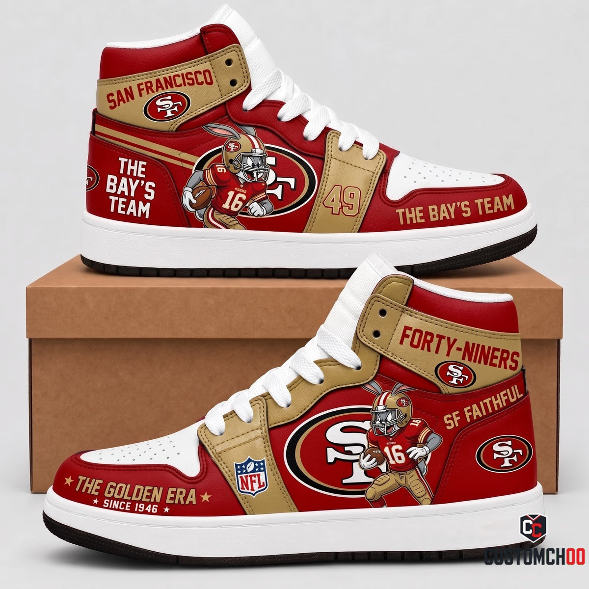 Bug Bunny NFL 32-Team Fan Sneakers | All 32 Football Teams Available