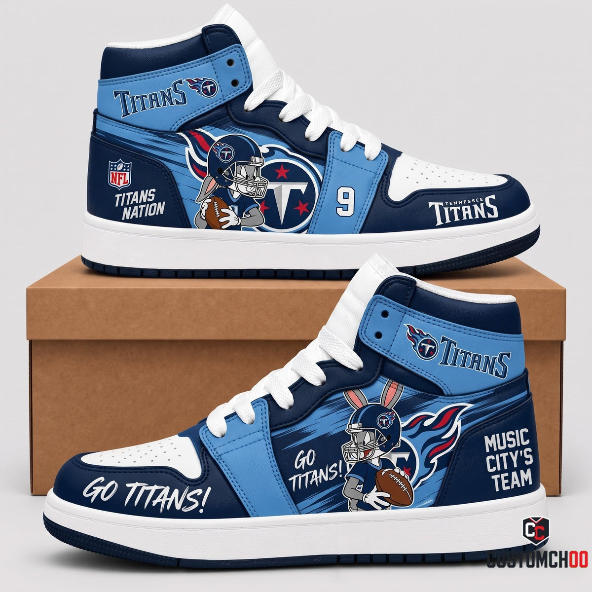 Bug Bunny NFL 32-Team Fan Sneakers | All 32 Football Teams Available