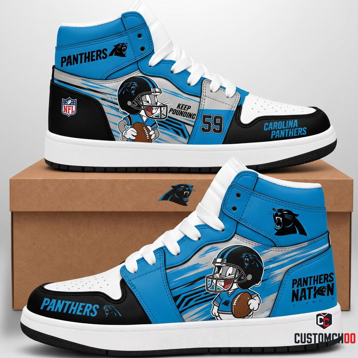 Bug Bunny NFL 32-Team Fan Sneakers | All 32 Football Teams Available