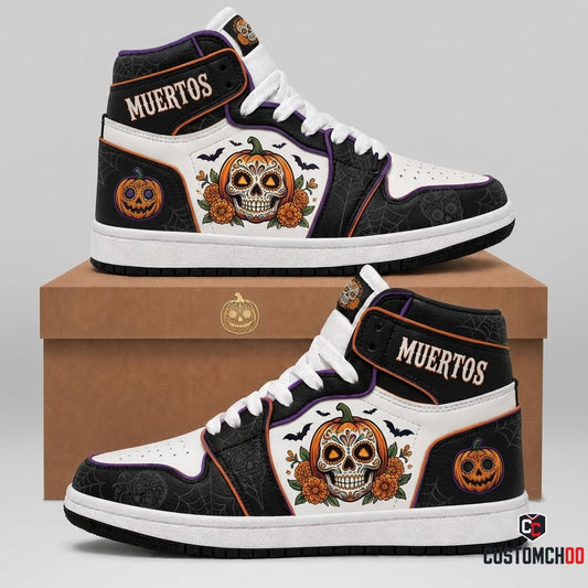 Jack Calavera - Dia de los Muertos x Halloween Spooky Fiesta Canvas High Top Sneakers (high top canvas sneakers)