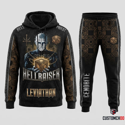 Pinhead - Horror Slashers Solo Vintage Tracksuit Set - Hoodie & Jogger Pants (vintage horror slasher tracksuit set)