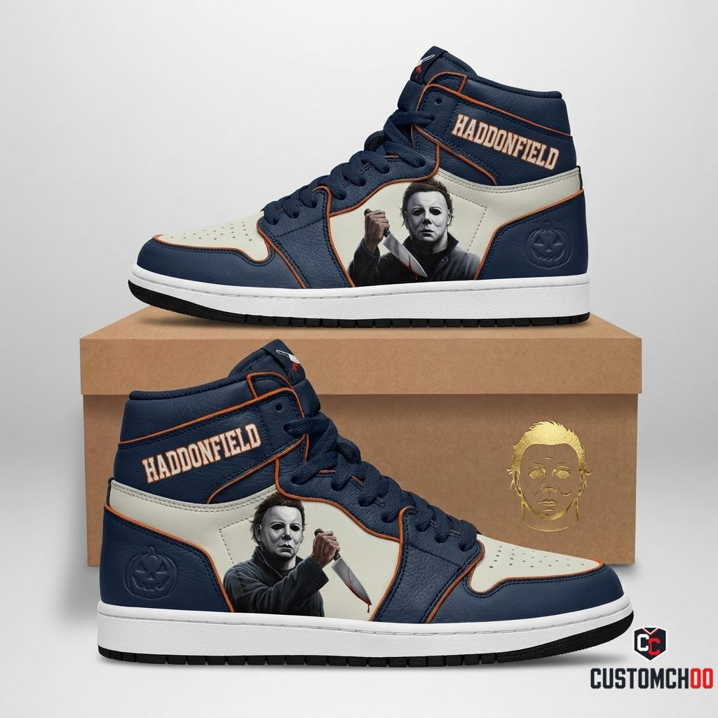 Michael Myers - Horror Slashers Solo Vintage Canvas High Top Sneakers (vintage horror slasher canvas high top sneakers)