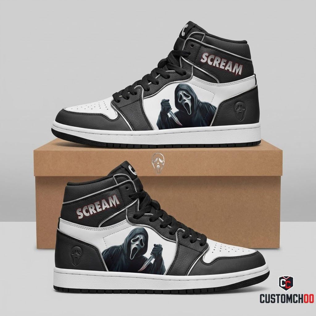 Ghostface - Horror Slashers Solo Vintage Canvas High Top Sneakers (vintage horror slasher canvas high top sneakers)
