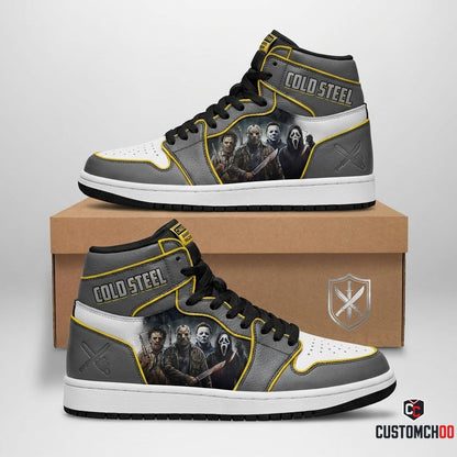 Blades & Chainsaws - Horror Slashers Squad All-Stars Canvas High Top Sneakers (horror slasher squad team canvas high top sneakers)