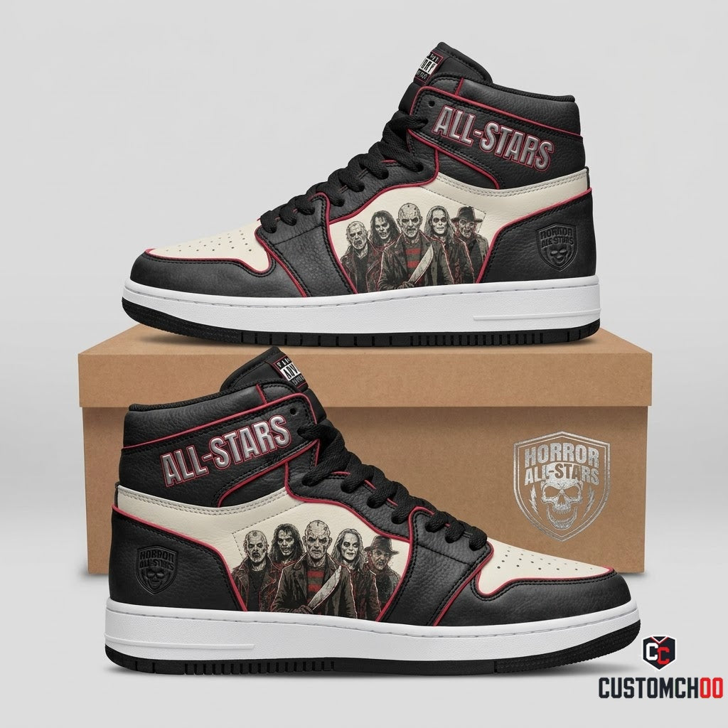 Horror All-Stars - Horror Slashers Squad All-Stars Canvas High Top Sneakers (horror slasher squad team canvas high top sneakers)