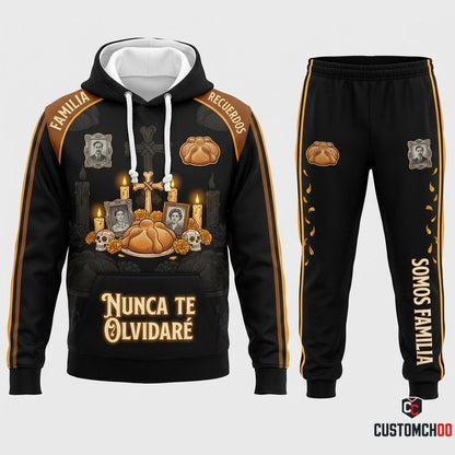 Pan de Muerto Familia - Día de los Muertos Authentic Heritage Tracksuit Set - Hoodie & Jogger Pants (tracksuit hoodie and jogger pants set)