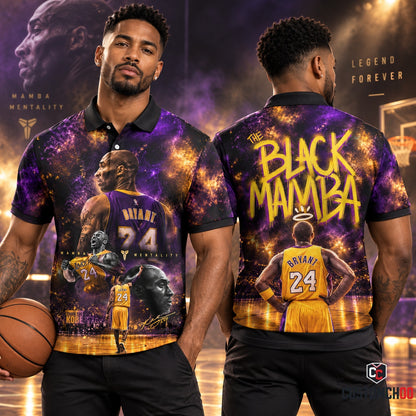 Limited Edition Black Mamba 24 Tribute Graphic Apparel â€” Hoodie, Zip Hoodie, Sweatshirt, Polo & T-Shirt