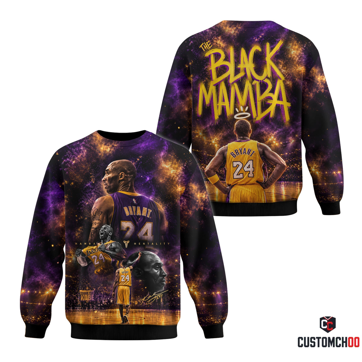 Limited Edition Black Mamba 24 Tribute Graphic Apparel â€” Hoodie, Zip Hoodie, Sweatshirt, Polo & T-Shirt