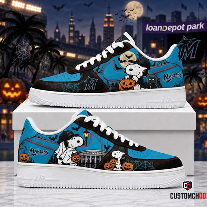 Halloween Edition - MLB Snoopy Fan Sneakers | Baseball Team Shoes Gift
