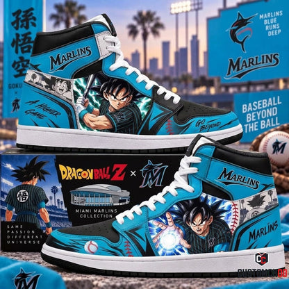Son Goku x MLB Baseball Fan High Top Sneakers | All 30 Teams Available
