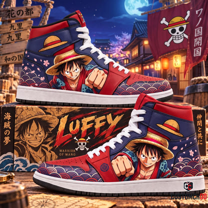 Limited Edition Luffy Fan Shoes — Anime High Top Sneaker Gift