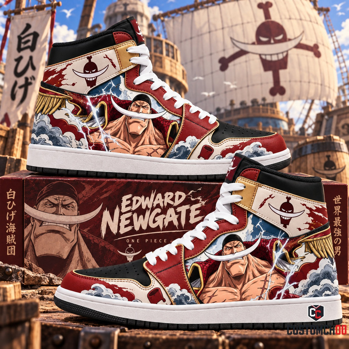 Limited Edition Edward Newgate Fan Shoes — Anime High Top Sneaker Gift