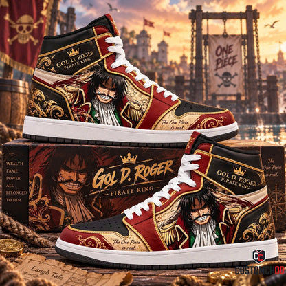Limited Edition Gol D. Roger Fan Shoes — Anime High Top Sneaker Gift
