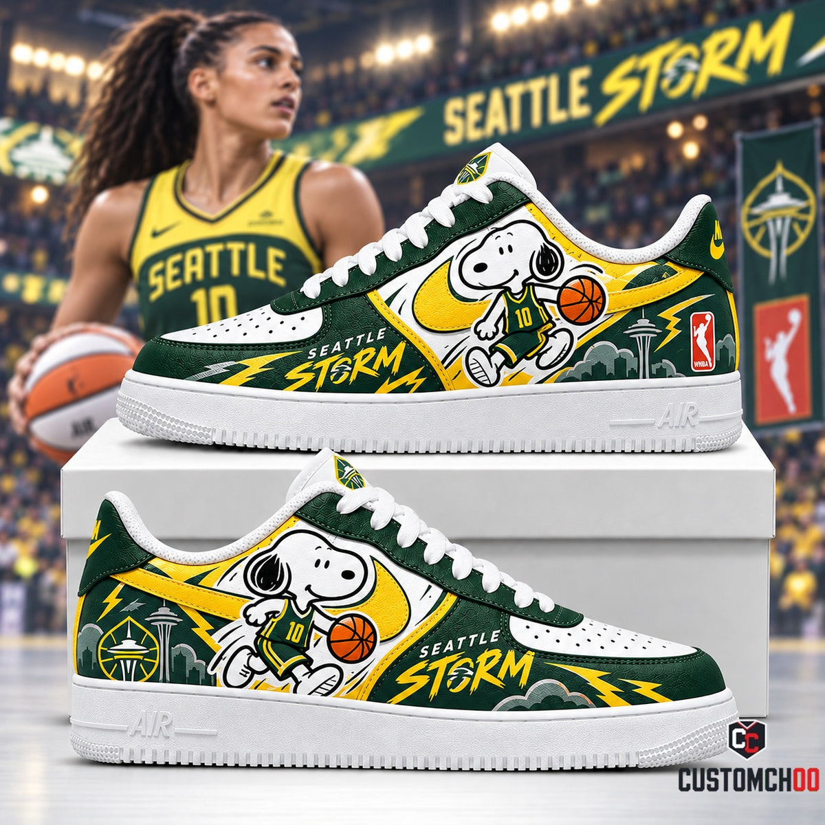 Beagle Dog - Women’s Basketball Fan Sneakers | All 15 WNBA Teams Available -Ver2